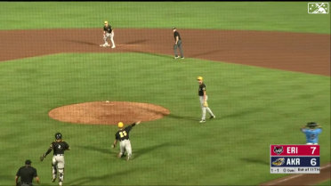 Jake Holton lays out to make diving catch