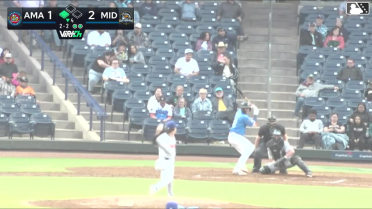 Shane McGuire singles on a line drive to left fielder Angel Ortiz. Cameron Leary scores.