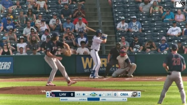 Kameron Misner doubles (16) on a sharp line drive to right fielder Tommy Pham. Matthew Lugo scores.