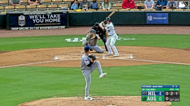 Cody Miller homers (3) on a fly ball to left center field.