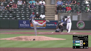 Johnathan Rodríguez out on a sacrifice fly to right fielder Jake Cave. Enrique Bradfield Jr. scores.