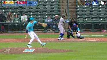 Manuel Pena homers (5) on a fly ball to left center field.