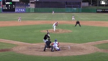 Kale Fountain doubles (2) on a ground ball to left fielder Myles Naylor. Bradley Frye scores.