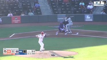 Jordan Groshans homers (13) on a fly ball to left field.
