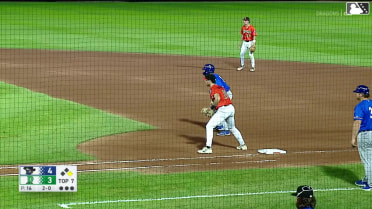 Stone Russell homers (1) on a fly ball to left center field. Ben North scores.