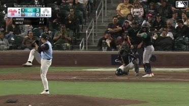 Adael Amador triples (1) on a line drive to left fielder Samad Taylor.