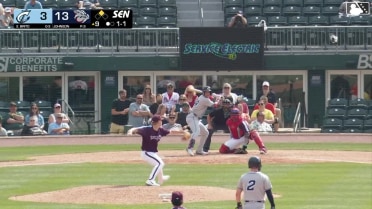 Juan Brito homers (8) on a fly ball to right field. Cooper Ingle scores.
