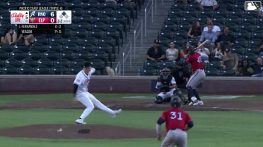 Jose Fernandez homers (1) on a fly ball to left field. Tyler Locklear scores.