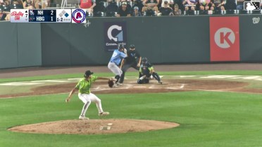Jorge Burgos doubles (19) on a fly ball to right fielder T.J. White. Dub Gleed scores. Throwing error by right fielder T.J. White.
