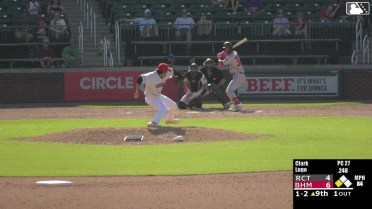 Matthew Lugo out on a sacrifice fly to left fielder Jacob Burke. Raudi Rodriguez scores.
