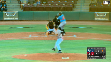 Ricardo Cova singles on a sharp ground ball to right fielder Qrey Lott, deflected by first baseman Kerrington Cross. Korbyn Dickerson scores.