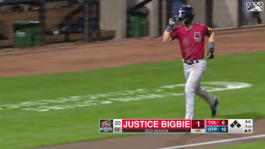 Justice Bigbie hits his first Triple-A home run