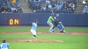 Ethan Petry homers (1) on a fly ball to right center field. Cristhian Vaquero scores.