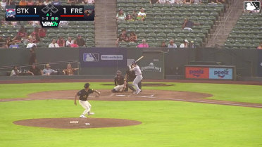 Drew Burress homers (5) on a fly ball to left field. Bobby Blandford scores.