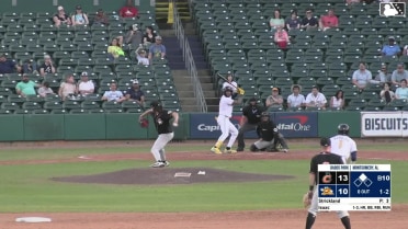Xavier Isaac triples (1) on a fly ball to center fielder Kevin Kilpatrick Jr. Gregory Barrios scores.