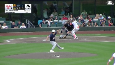 Chen Zhong-Ao Zhuang In play, run(s) to Christian Moore