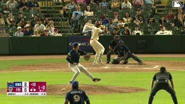 Keith Jones II out on a sacrifice fly to left fielder Spencer Nivens. John Taylor scores.