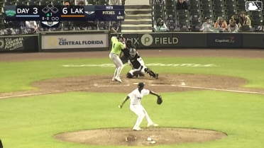 Tyson Lewis doubles (1) on a sharp line drive to left fielder Nolan McCarthy. Anthuan Valencia scores.