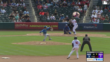 Chad Stevens singles on a line drive to center fielder Michael Siani. Braxton Fulford scores.