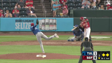 Thomas Saggese drills a three-run homer to left field