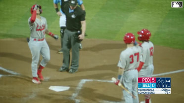 Sammy Hernandez's first homer for High-A Peoria