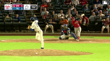 Cade McGee homers (2) on a fly ball to right field.