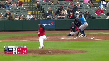 Ryan Lasko doubles (3) on a sharp line drive to left fielder Orlando Martinez. Colby Halter scores.