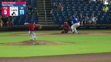 Ramon Ramirez homers (11) on a fly ball to left field. Nolan Sailors scores.