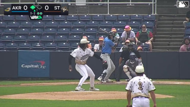Nolan Schubart triples (1) on a fly ball to center fielder Jose Ramos. Jaison Chourio scores.