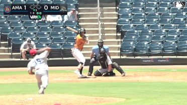 Cameron Leary homers (3) on a fly ball to right field.