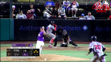Yeiker Reyes singles on a line drive to center fielder Jose Alpuria. Jeremy Ciriaco scores. Kyle Fossum to 3rd. Cameron Nelson to 2nd.