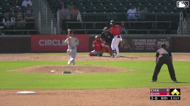 Jeral Perez grounds into a double play, third baseman Cam Collier to second baseman Zavier Warren to first baseman Ruben Ibarra. Ryan Galanie out at 2nd. Jeral Perez out at 1st.