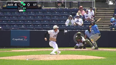 Jaison Chourio singles on a line drive to center fielder Jose Ramos. Nick Mitchell scores.