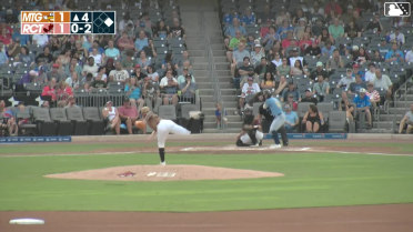 Kenny Piper strikes out swinging, catcher Alberto Rios. Will Simpson out at 2nd.