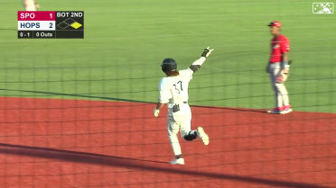 Sheng-Ping Chen homers and scores two in the 2nd