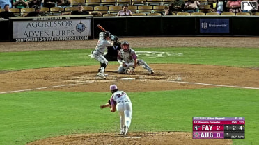 Brandon Forrester called out on strikes and Nehomar Ochoa Jr. caught stealing 2nd, catcher Tanner Smith to shortstop Alex Lodise to catcher Tanner Smith.