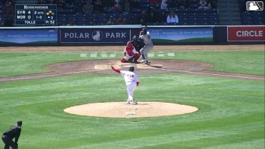 Cristian Pache singles on a sharp ground ball to left fielder Nate Eaton. Jose Rojas scores. Christian Arroyo scores.