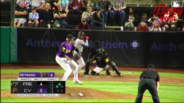 Roldy Brito out on a sacrifice fly to left fielder Abdias De La Cruz. Cam Hassert scores.