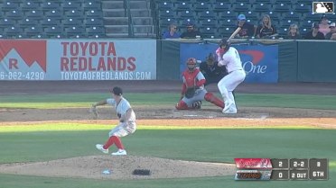 Korbyn Dickerson homers (7) on a fly ball to center field.