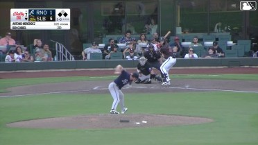Ben Gobbel out on a sacrifice fly to right fielder Angel Ortiz. Logan Porter scores.