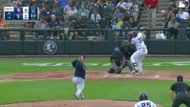 Abrahan Gutierrez singles on a ground ball to left fielder Jace Bohrofen. DJ Gladney scores.