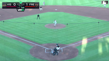 Derek Bernard singles on a ground ball to right fielder Jose Alpuria, deflected by first baseman Enyervert Perez. Tanner Thach scores.