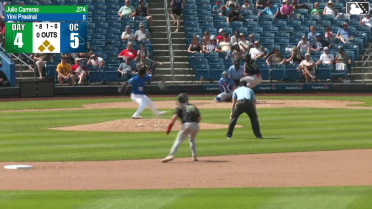 Julio Carreras singles on a sharp line drive to left fielder Pedro Roque. Mason Neville scores. Peyton Stovall to 3rd. Ryan McCrystal to 2nd.
