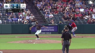 Owen Miller homers (3) on a fly ball to left center field.