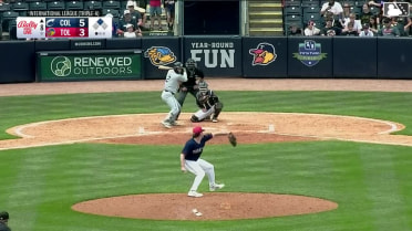 Cooper Ingle singles on a line drive to right fielder Corey Julks. Angel Genao scores.
