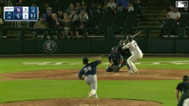 Manuel Palencia singles on a fly ball to center fielder Victor Arias. Jackson Castillo scores.