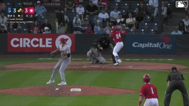 Alexis Hernandez reaches on a fielder's choice, fielded by second baseman Roldy Brito. Gable Mitchell scores. Eric Snow to 3rd.