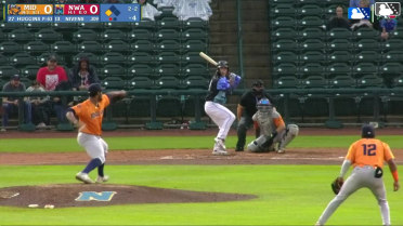 Spencer Nivens out on a sacrifice fly to center fielder Ryan Lasko. Sam Kulasingam scores.