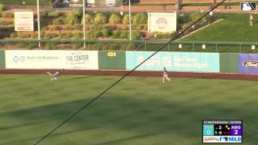 Jake Meyers lays out to make a diving catch