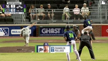 Chandler Pollard grounds into a force out, shortstop Caleb Bonemer to second baseman Ryan Burrowes. Ben Hartl scores. Rafe Perich to 3rd. Luke Hanson out at 2nd. Chandler Pollard to 1st.